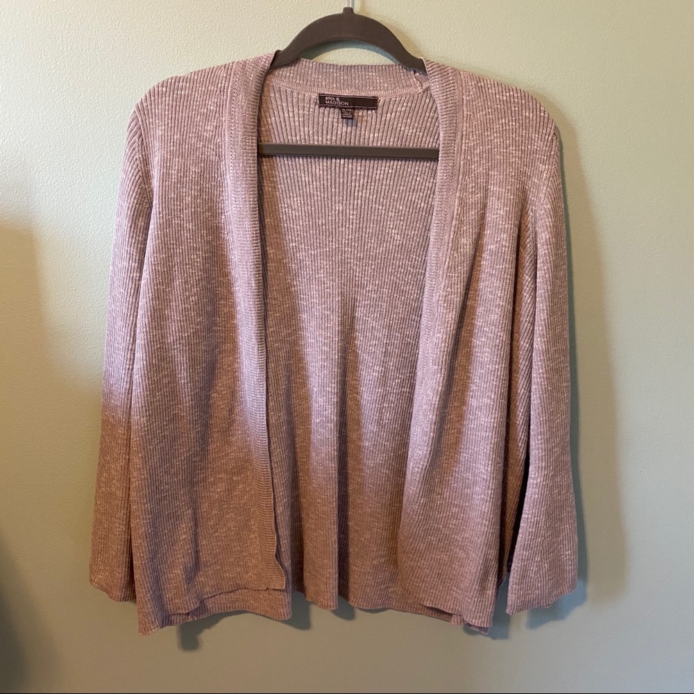 Grey Knit Flare Arm Cardigan